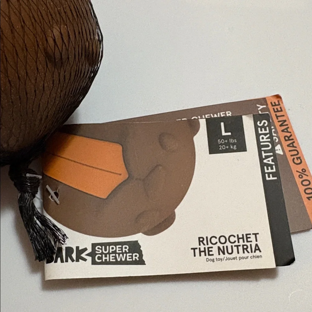 BARK Ricochet the Nutria Super Chewer Dog Toy